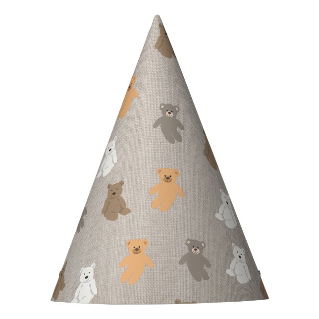Cute Bear Pattern  Party Hat (Front)