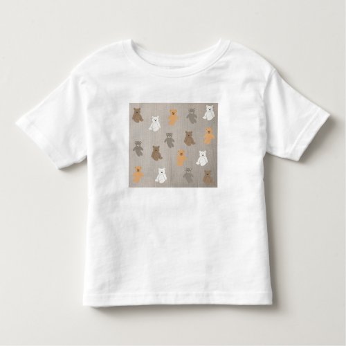 Cute Bear Pattern  Toddler T_shirt