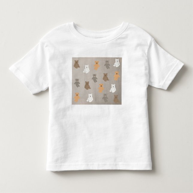 Cute Bear Pattern  Toddler T-shirt (Front)