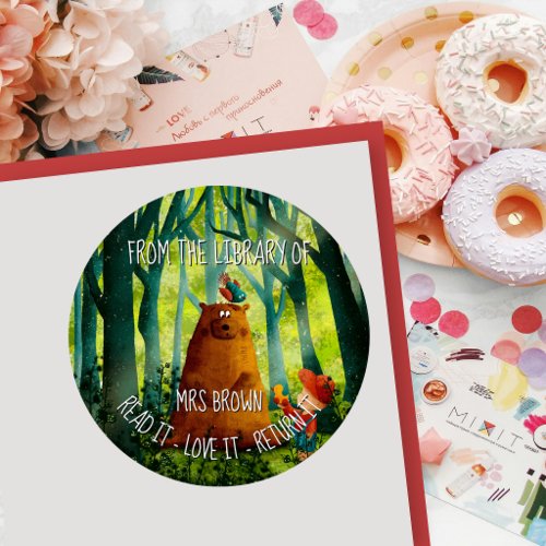 Cute Bear Personalized Book Plate | Custom Childre