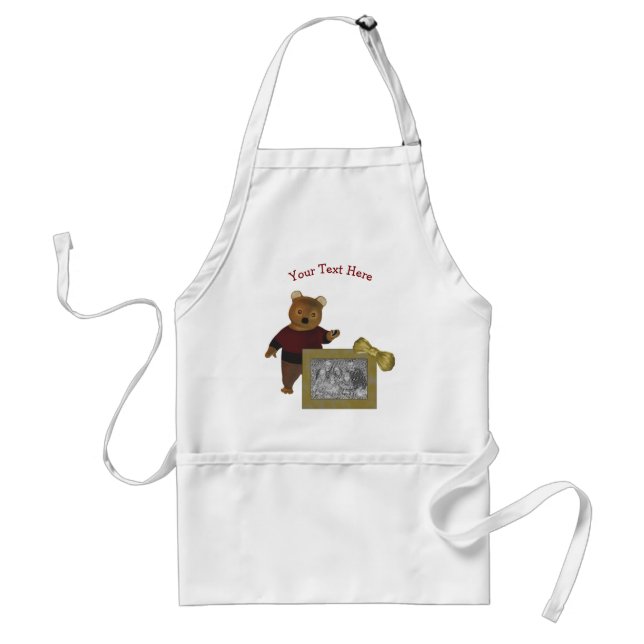Cute Bear Personalized Photo Apron (Front)