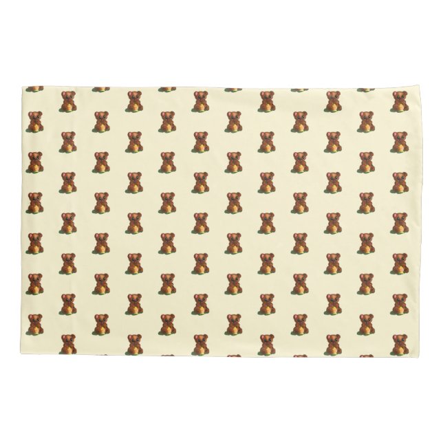 Cute Bear Pillow Case (Back)