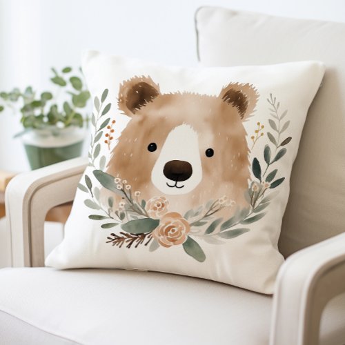 Cute Bear Pillow Nursery Decor Bear Throw Pillow