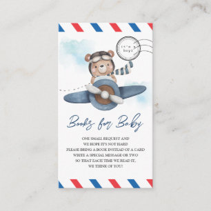 Cute Bear Plane Adventure Begins Books for Baby Enclosure Card