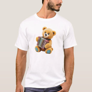 Cute bear playing the accordion. T-Shirt