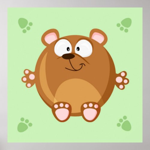 Cute bear poster