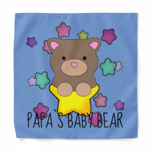 Cute Bear Pretty Blue for Baby Boy Bandana