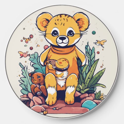 Cute bear printed Wireless Charger