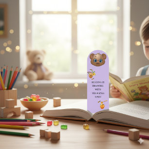 Cute Bear Reading Quote for Children Bookmarks