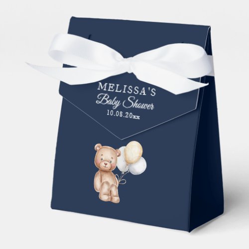 Cute Bear Script Any Color Baby Shower Thank You Favor Boxes