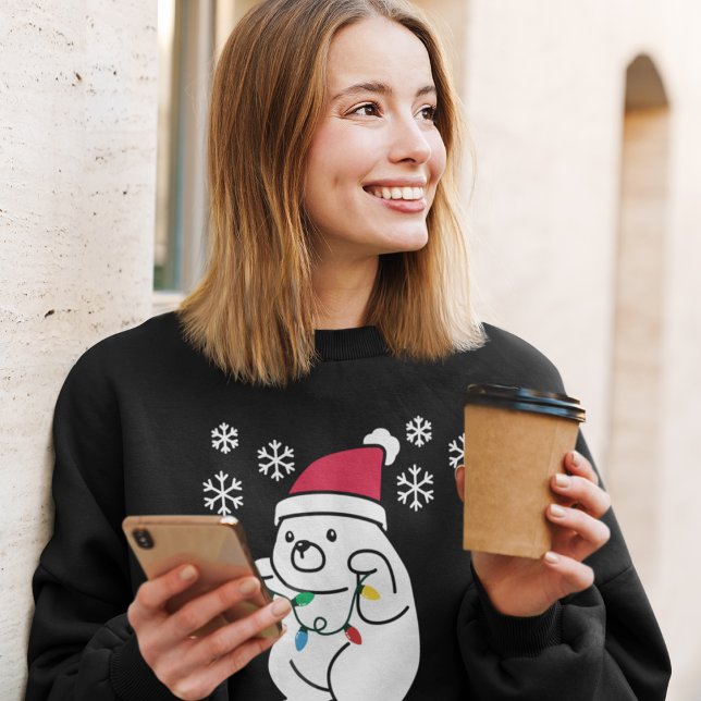 Cute bear Snowflakes Lights,Personalized Christmas Sweatshirt (Creator Uploaded)