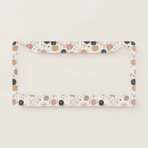 Cute Bear - Soft Pastel Woodland (3) License Plate Frame