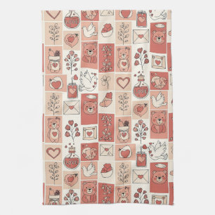 Cute Bear - Soft Pastel Woodland (6) Kitchen Towel