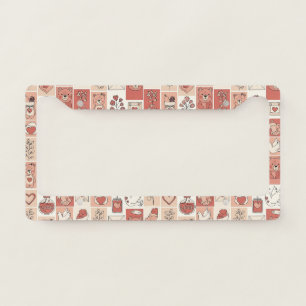 Cute Bear - Soft Pastel Woodland (6) License Plate Frame
