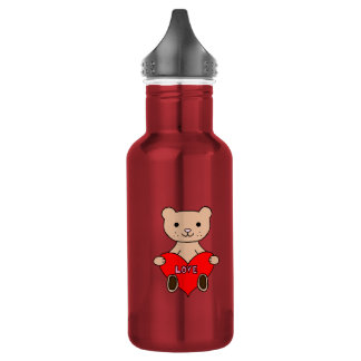 Cute bear stainless steel water bottle