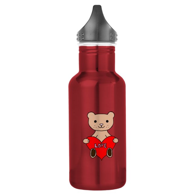 Cute bear stainless steel water bottle (Left)