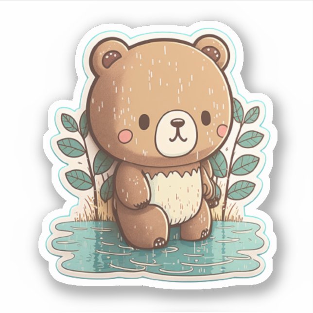 Cute Bear Sticker (Front)
