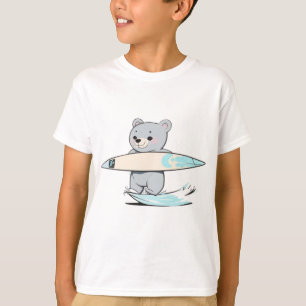Cute Bear Surf Surfing Kids T-Shirt