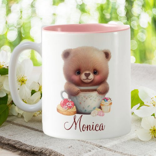 Cute Bear Sweet Treats Two_Tone Coffee Mug