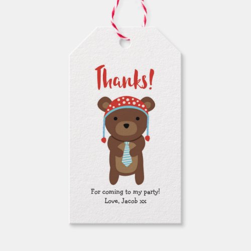 Cute Bear Thank you tags  Party favour tags