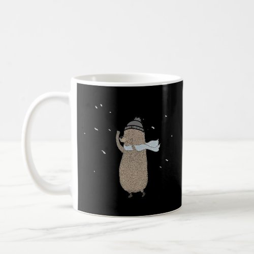 Cute bear that enjoys the snow  coffee mug