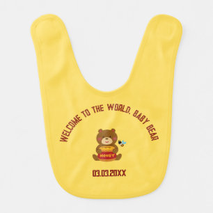 Cute Bear Theme Boy Baby Shower Baby Bib