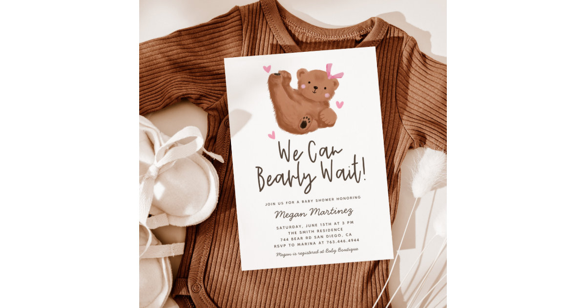 We Can Bearly Wait Baby Shower Decorations, Girl Baby Shower, Confetti