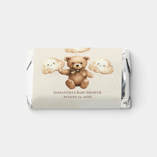 Cute Bear Themed Neutral Baby Shower Hershey's Miniatures (Front)