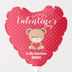 Cute Bear Valentine's Day Balloon