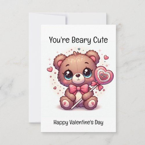 Cute Bear Valentines Day Card