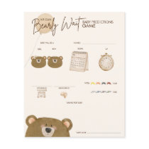 Cute Bear We Can Bearly Wait Gender Baby Shower
