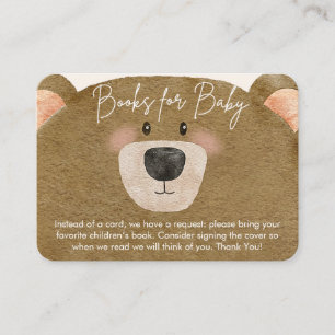 Cute Bear We Can Bearly Wait Gender Baby Shower  Enclosure Card
