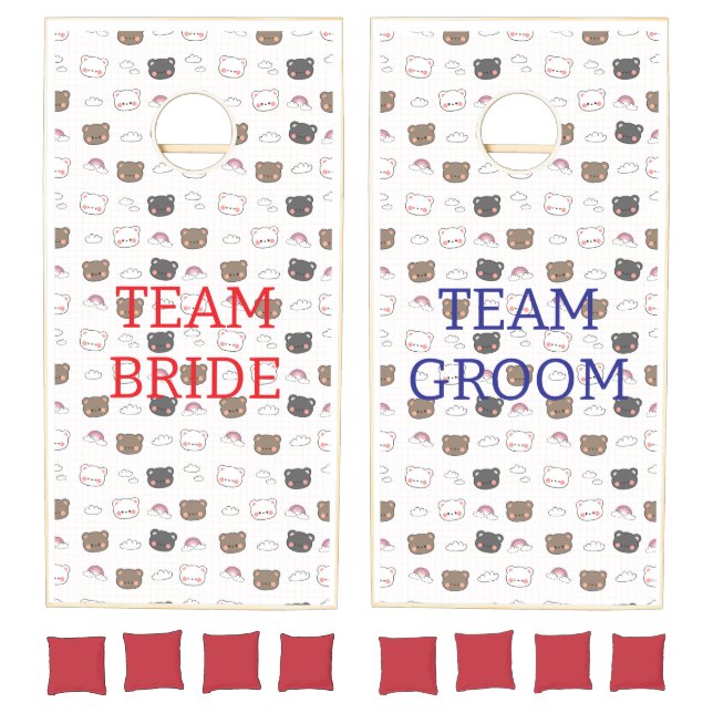  CUTE BEAR WEDDING GAME Cornhole Set (Set)
