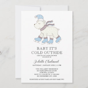 Cute Bear Winter Baby Shower Invitation