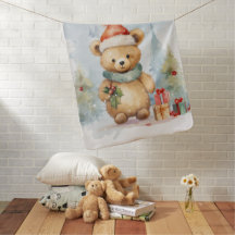 Cute Bear Winter Christmas Watercolor