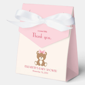 Cute bear with a pink bow Favor Box