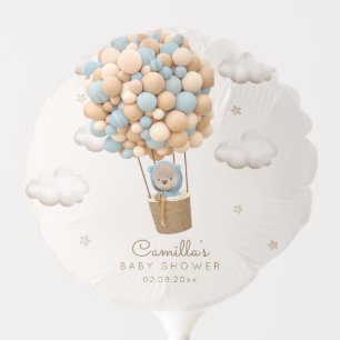 Cute Bear With Balloons Boy Baby Shower