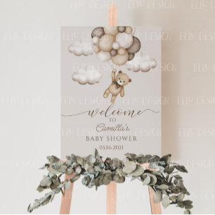 Cute Bear With Balloons Foam Board