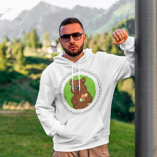 Cute Bear with Ice Cream Cone Fun Animal Hoodie