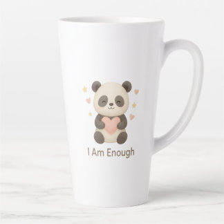 Cute Bear with Pink Heart — I Am Enough mug