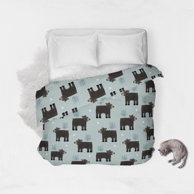 Cute Bear Woodland Duvet Cover (Creator Uploaded)