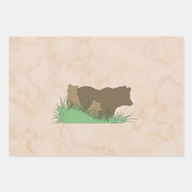 Cute bear wrapper  wrapping paper sheets (Front)