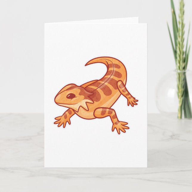 Cute Bearded Dragon Card (Front)
