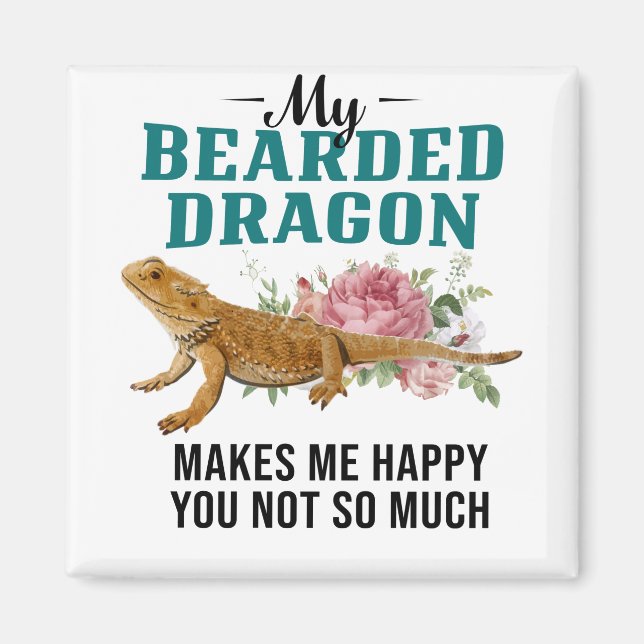Cute Bearded Dragon Magnet (Front)