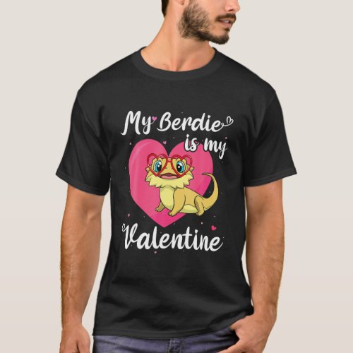 Cute Bearded Dragon Valentines Day Beardie Reptile T_Shirt