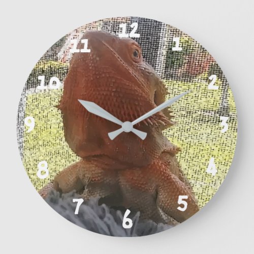 Cute Beardie Print Large Clock