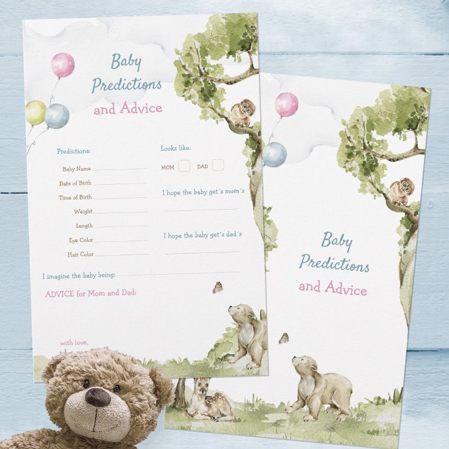 Cute Bearly Wait Baby Shower Predictions Game (Cute Bearly Wait Baby Shower Predictions Game ©Susanne Sachers - Sunny Mind Design 🌞)