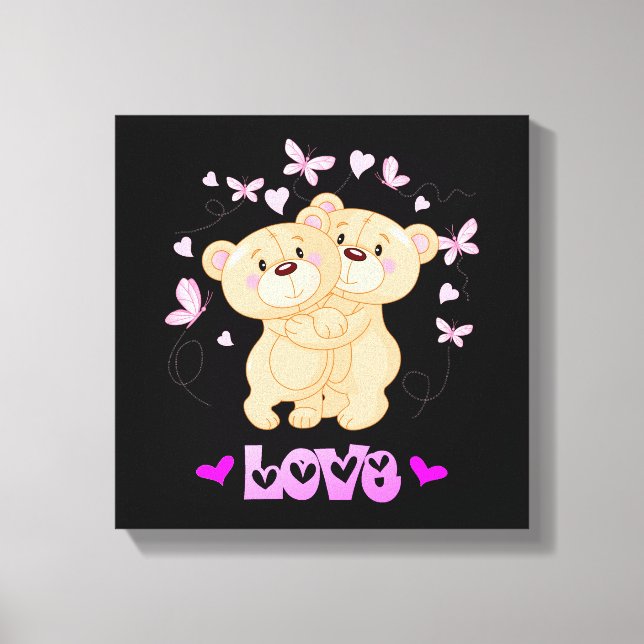 Cute Bears Canvas Print (Front)