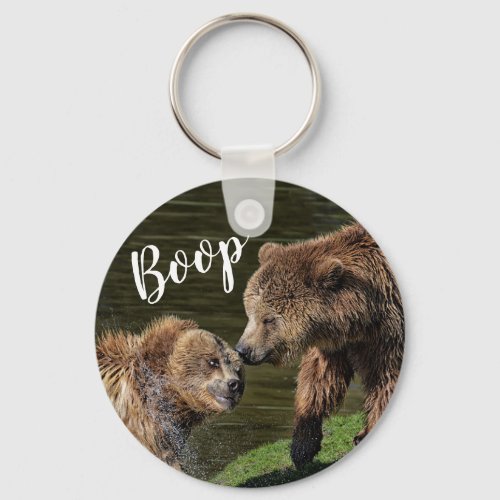 Cute Bears Funny Boop Photograph Keychain
