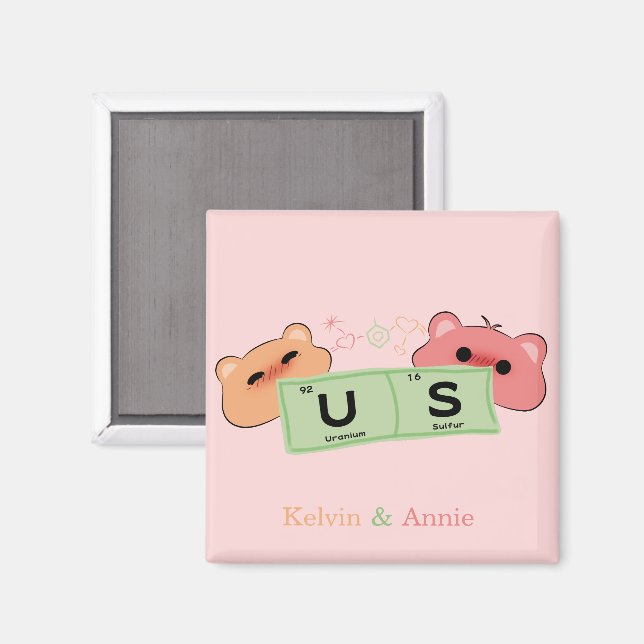 Cute Bears In Love Magnet (Front/Back)